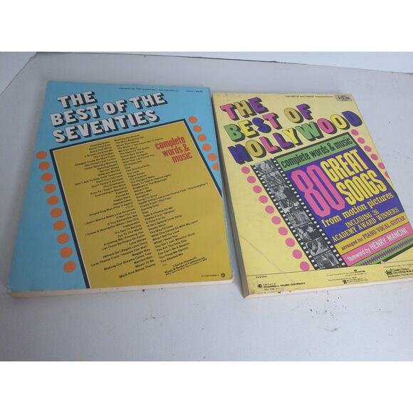 The Best of The Seventies And The Best of Hollywood Song Books Sheet SET OF 2 - Picture 3 of 8